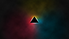 Abstract multicolor triangle