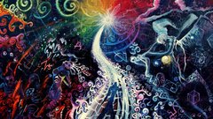 Abstract multicolor trippy artwork