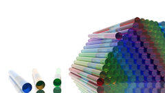Abstract multicolor tubes 3d