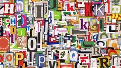 Abstract multicolor Typography alphabet