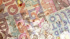 Abstract multicolor Typography letters