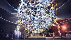 Abstract Museum spheres outer space Desktopography