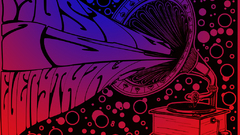 Abstract Music circles Typography