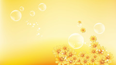 Abstract nature Flowers yellow