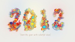 Abstract new year glow happy new year