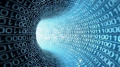 Abstract numbers binary digital art tunnels