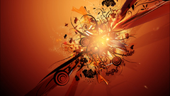 Abstract orange design deviantart