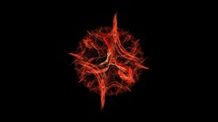 Abstract orange Fractals circles