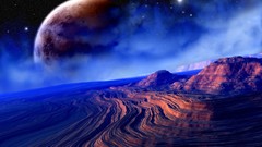 Abstract outer space planets