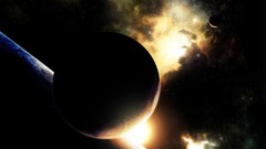 Abstract outer space planets