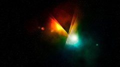 Abstract outer space rainbows