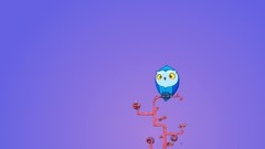 Abstract Owls minimalistic Simple Background cartoonish
