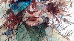 Abstract paintings breaking traditional art scans