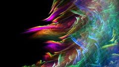 Abstract paintings multicolor rainbows