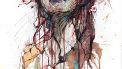 Abstract paintings strength traditional art scans