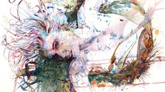 Abstract paintings traditional art scans