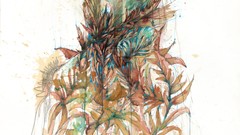 Abstract paintings traditional art scans