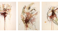 Abstract paintings traditional art scans