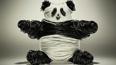 Abstract panda bears