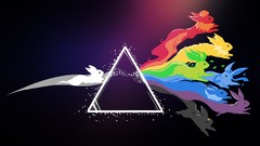 Abstract parody Pokemon pink floyd multicolor vaporeon eevee 