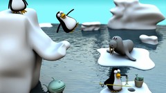Abstract Penguins 3d