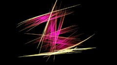 abstract pink yellow lines black background black simple