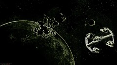 Abstract planets spaceships science fiction outer space sci-fi