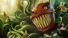 Abstract Plants soft shading