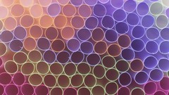 Abstract plastic multicolor straws