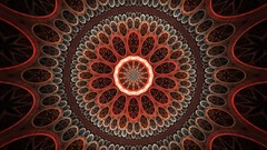 Abstract psychedelic circles shapes symmetry artwork