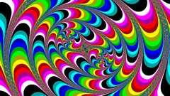 Abstract psychedelic spirals multicolor artwork