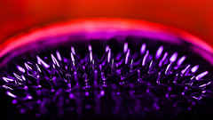Abstract purple ferrofluid