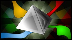 Abstract pyramids geometry colors multicolor digital art 