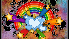 Abstract rainbow artwork concepts