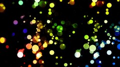 Abstract rainbows bokeh black