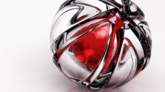Abstract red balls silver