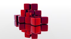 Abstract red blocks