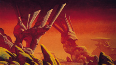 abstract red Roger Dean 2003 (Year) artwork science fiction