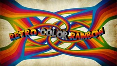Abstract retro Typography rainbows
