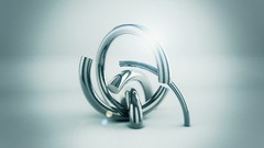 Abstract rings reflections chrome cinema 4d