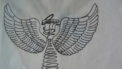 Abstract roses wings Doodle artwork cahenzli