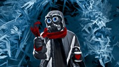 Abstract scarfs gas masks digital art romantically apocalyptic 