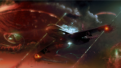 Abstract sci-fi postapocalypse plain