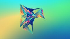abstract shapes Facets justin maller digital art gradient 3d cgi