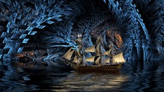 Abstract ships caves