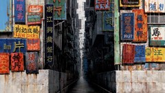 Abstract signs Anime Ghost in the Shell cityscapes