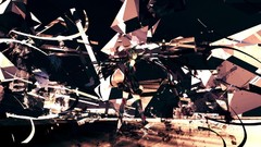 Abstract skirts long hair closed eyes hatsune miku vocaloid 