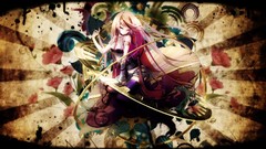 Abstract skirts pink hair long hair pink eyes vocaloid megurine 