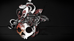 Abstract skull widescreen
