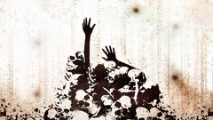 Abstract skulls artwork